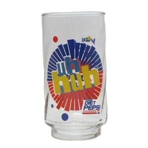 Diet Pepsi Glasses Uh Huh Ray Charles‎ 12.25 ounce Vintage